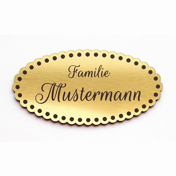 Türschild - Namensschild - Klingelschild inkl. Gravur,...