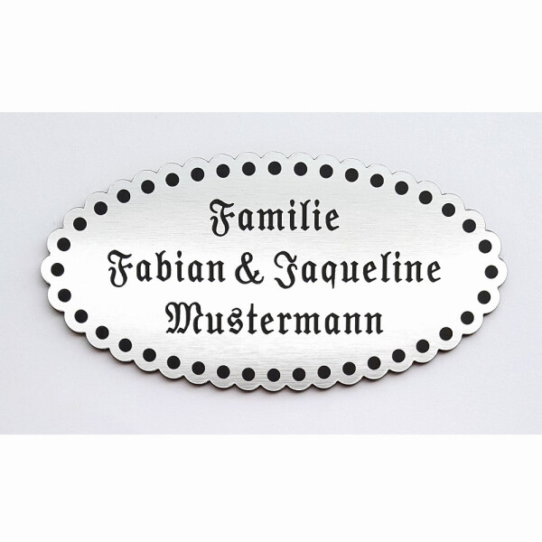 Türschild - Namensschild - Klingelschild inkl. Gravur,...