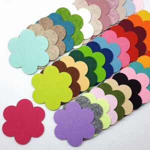 FILZ Untersetzer Blume 25-30-35 cm Ø viele Farben