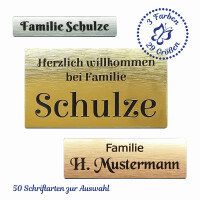 Türschild Gold 50 x 15 mm