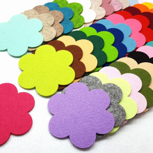 FILZ Untersetzer Blume 11-15-20 cm Ø viele Farben