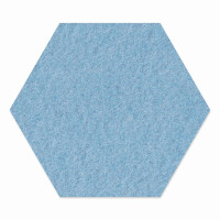 1 x FILZ Untersetzer Wabe, Hexagon 15 cm - hellblau