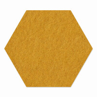 1 x FILZ Untersetzer Wabe, Hexagon 15 cm - ocker