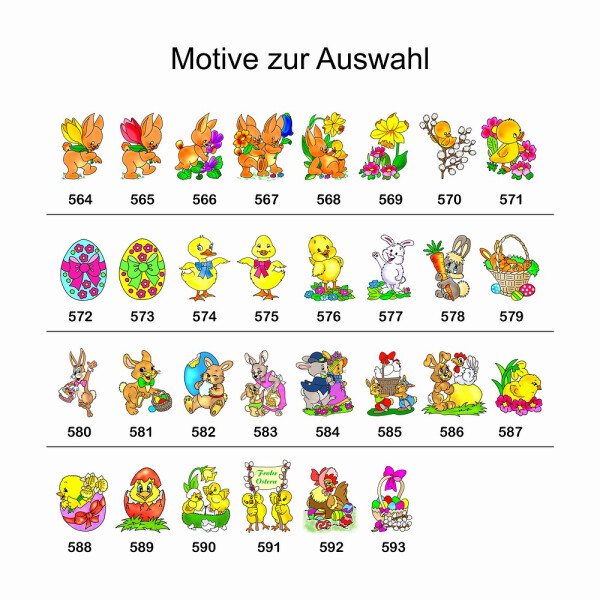 1 Bogen Adressaufkleber Ostern mit Ihrem Text - Größe...