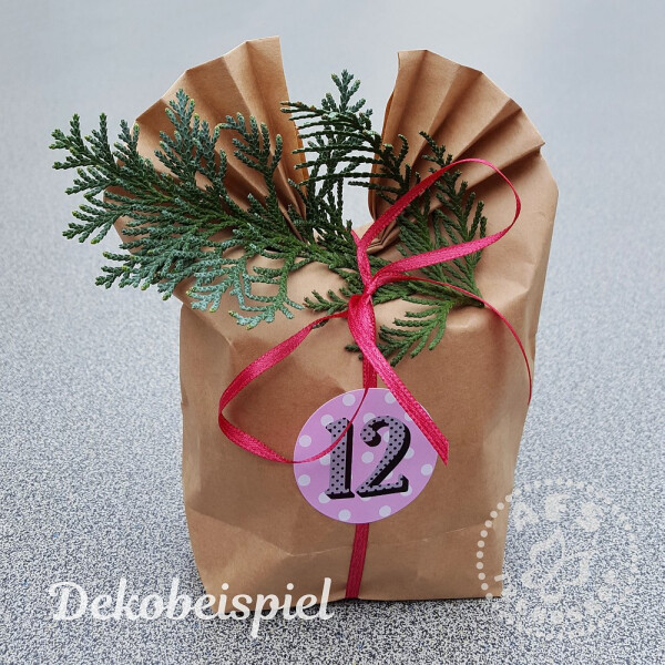 Adventskalender zum Befüllen 24 Tüten & 24 Aufkleber...