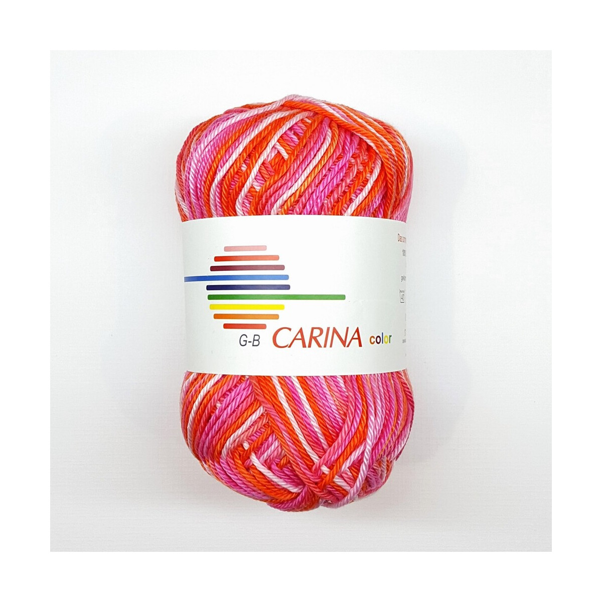 G-B Carina color Baumwollgarn 50 g Rosa-Orange