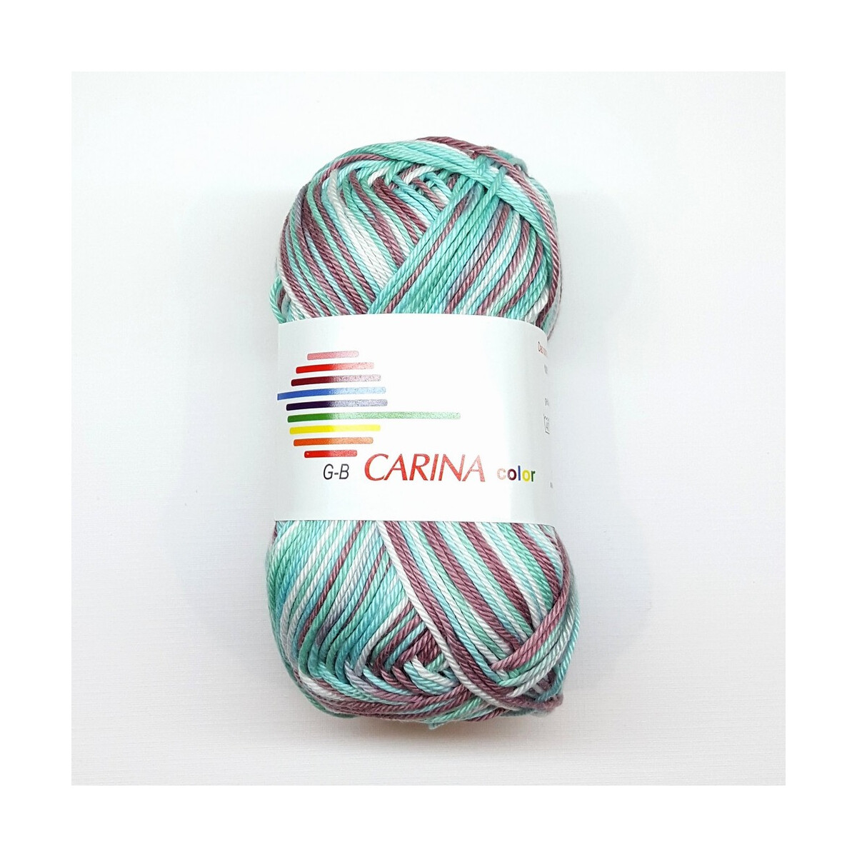 G-B Carina color Baumwollgarn 50 g Aqua-Altrosa