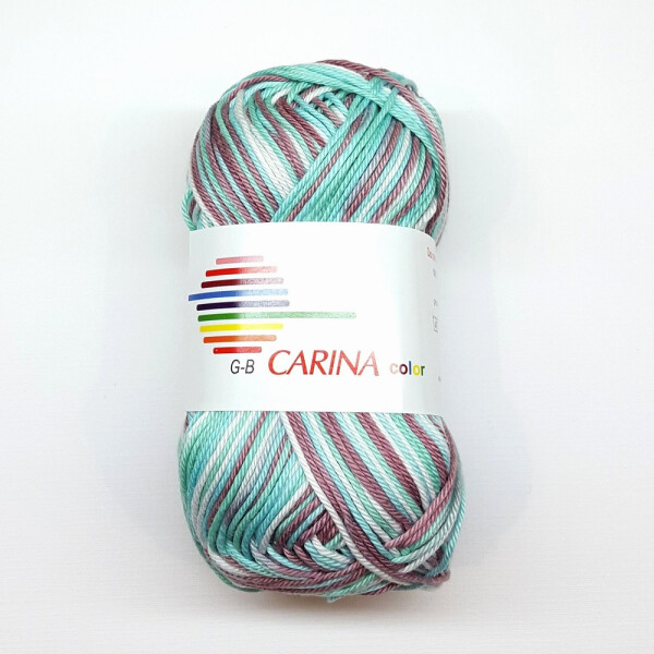 G-B Carina color Baumwollgarn 50 g Aqua-Altrosa