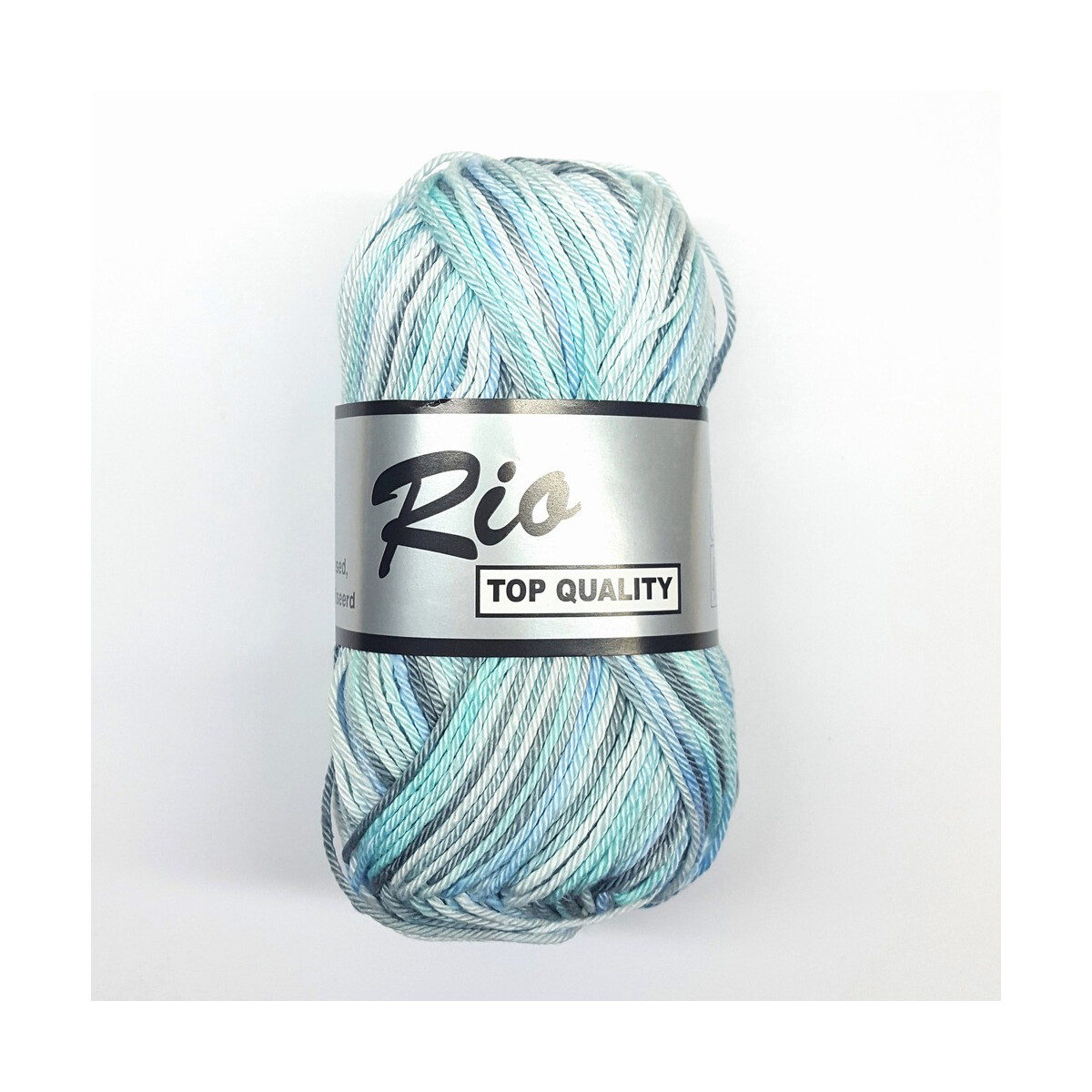 Lammy Rio multi Baumwollgarn 50 g Blau-Grau