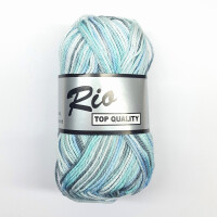 Lammy Rio multi Baumwollgarn 50 g Blau-Grau