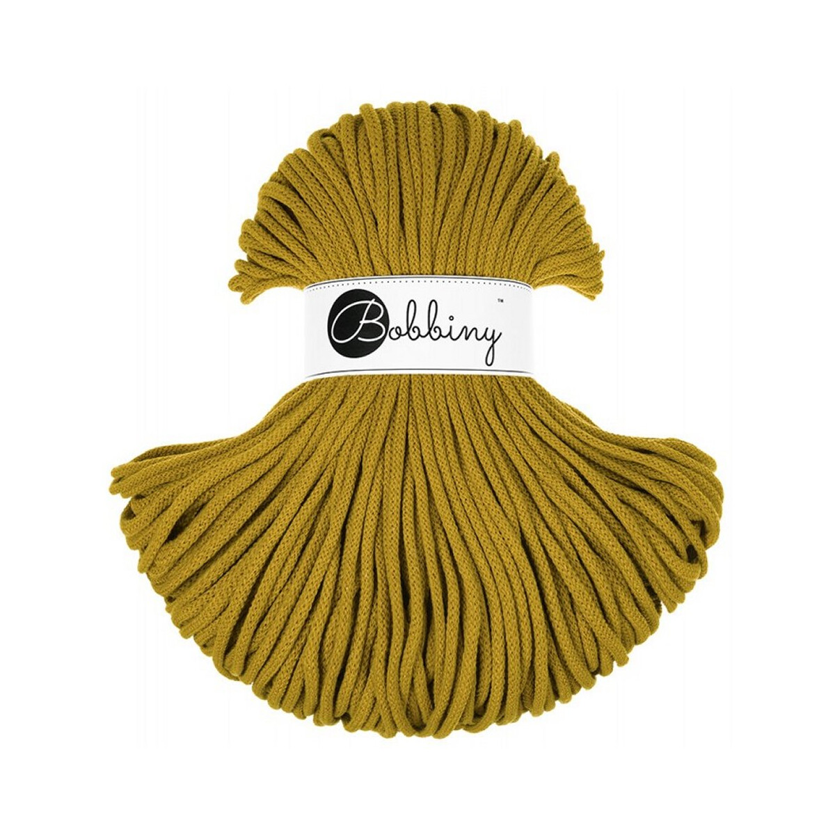 Bobbiny Premium Flechtkordel 5 mm/100 m Spicy Yellow