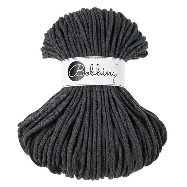 Bobbiny Premium Flechtkordel 5 mm/100 m Charcoal