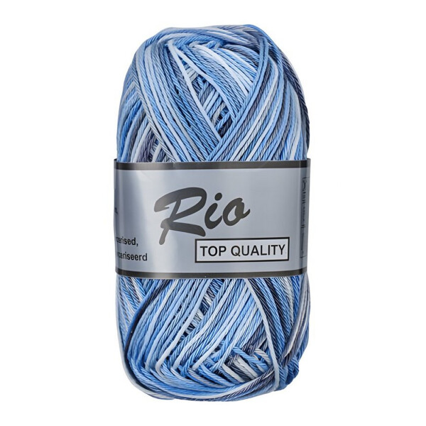 Lammy Rio multi Baumwollgarn 50 g Blau-Grautöne