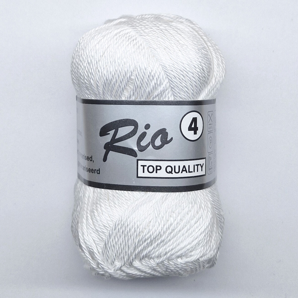 Lammy Rio4 Baumwollgarn 50 g/87 m Weiss