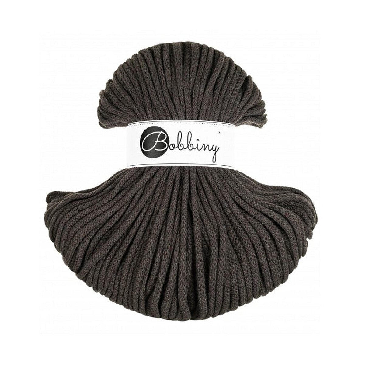 Bobbiny Premium Flechtkordel 5 mm/100 m Espresso