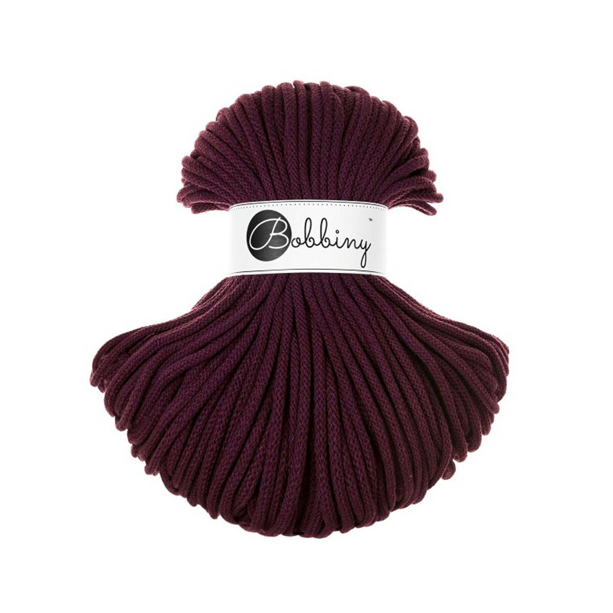 Bobbiny Premium Flechtkordel 5 mm/100 m Burgundy