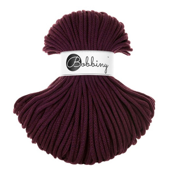 Bobbiny Premium Flechtkordel 5 mm/100 m Burgundy