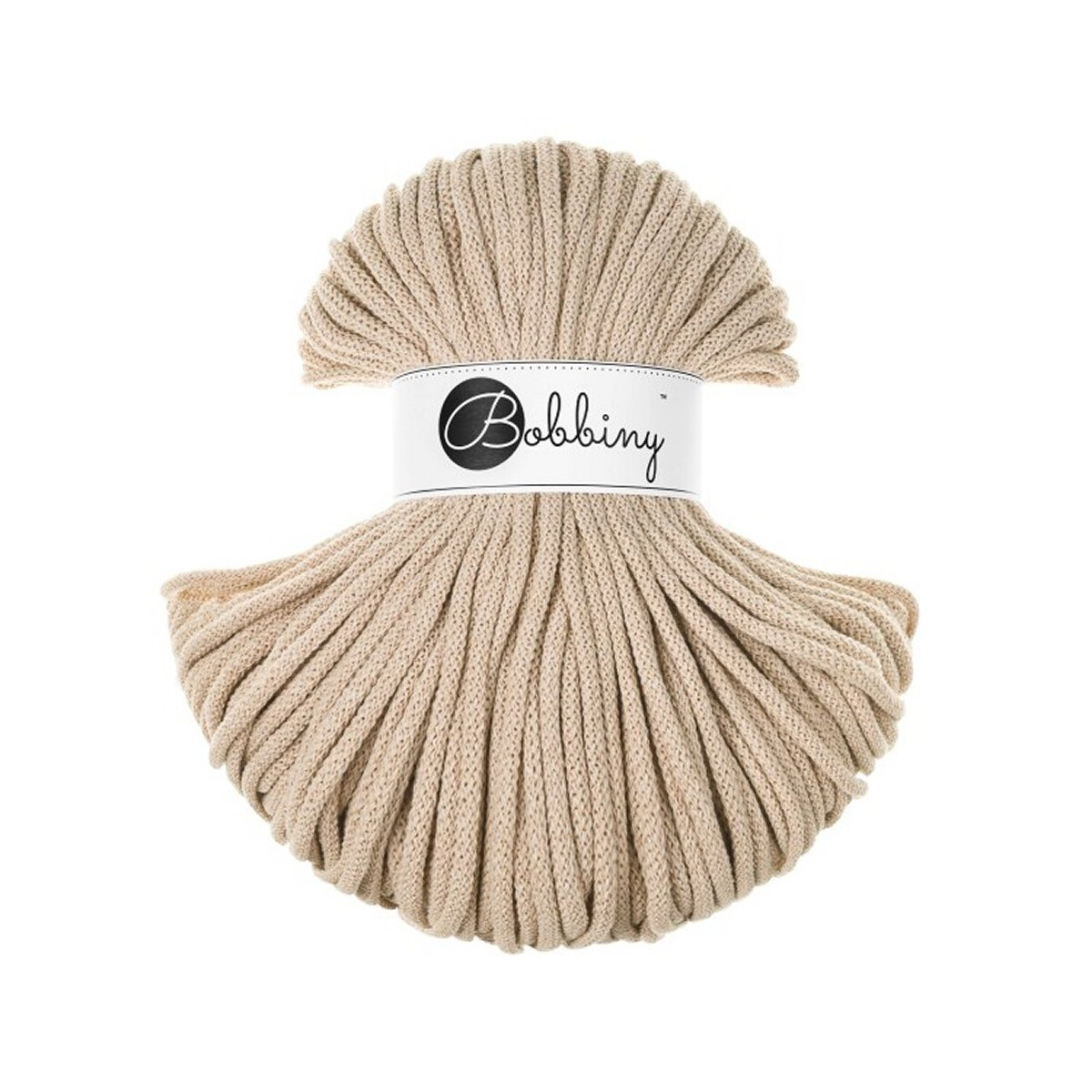 Bobbiny Premium Flechtkordel 5 mm/100 m Warm Beige