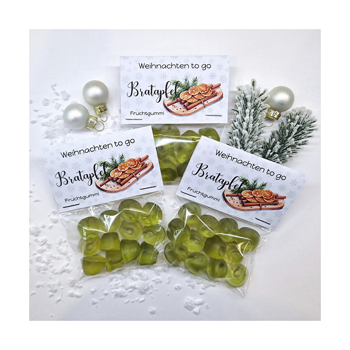 Bratapfel Fruchtgummi Mitbringsel Advent Weihnachten